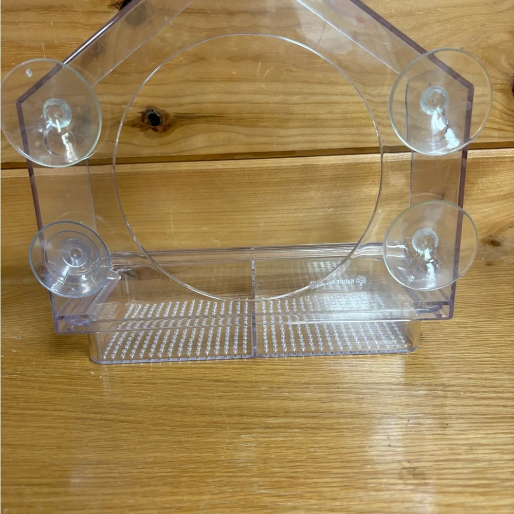 Clear Acrylic Bird Feeder with Suction Cups